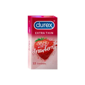 Durex Extra Thin Wild Strawberry Flavoured - (12N)