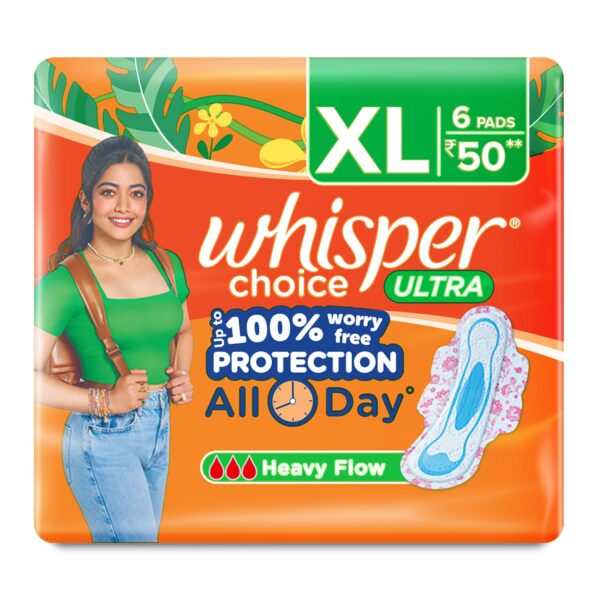 Whisper Choice Ultra 100% Protection Pads XL - (6 pads)