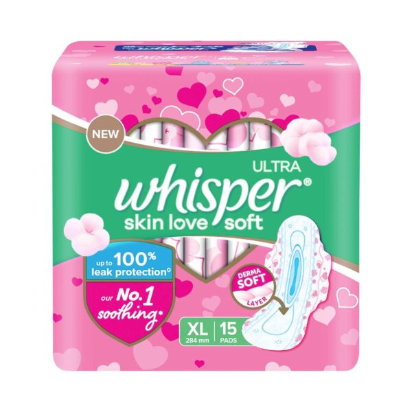 Whisper Ultra Skin Love Soft XL - (15 pads)